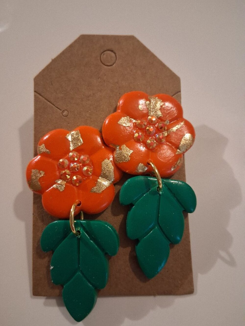 Handmade Orange Earring